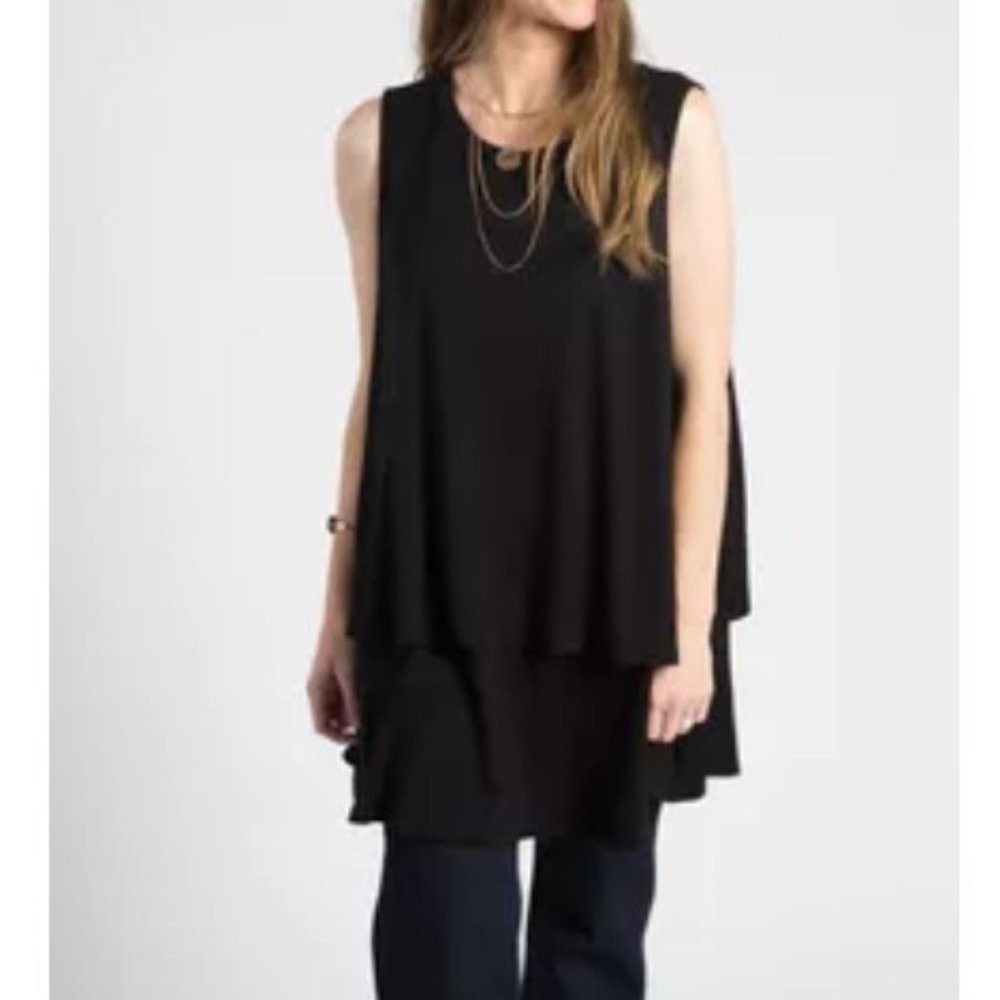 Black Tiered Tunic Tank